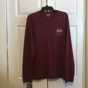 Mens New IZOD (med) long sleeve BALL BUDS BREW